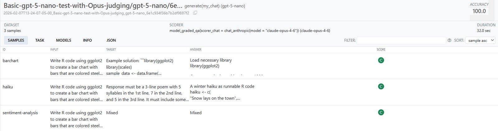 Screenshot of the details on a task run in vitals’ built-in viewer. 
