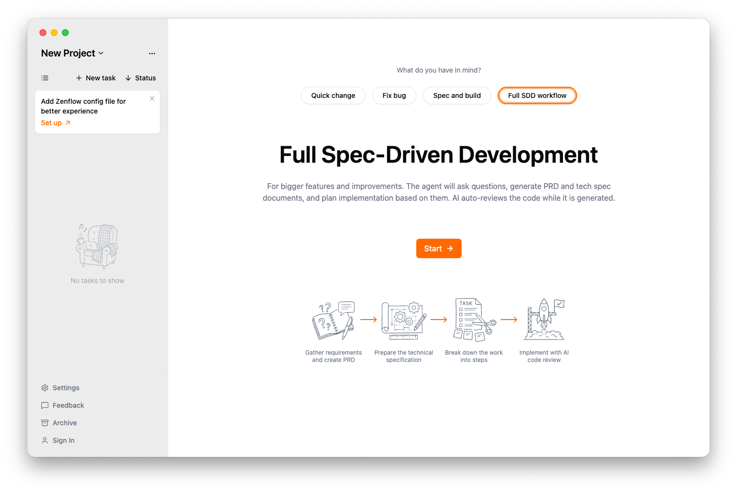 spec-driven development - Zenflow